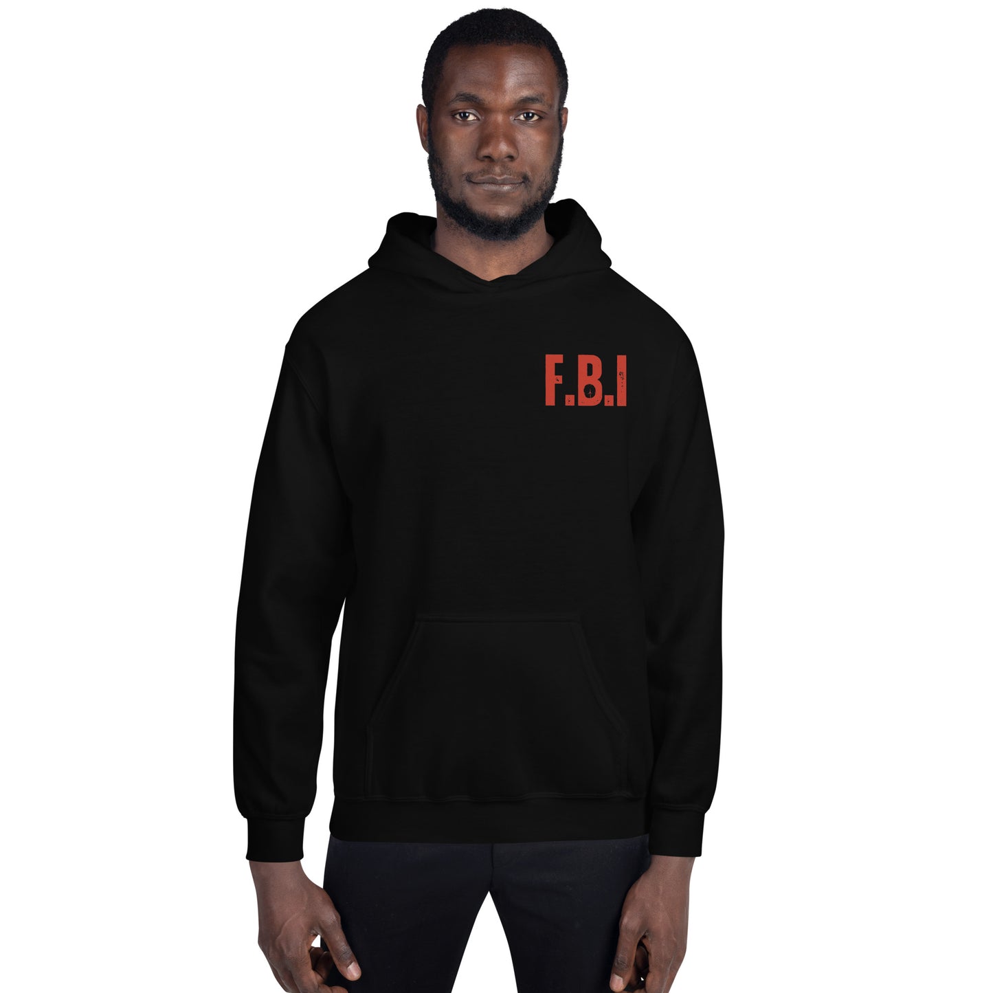 REALarious Official FBI-Red Hoodie Dark