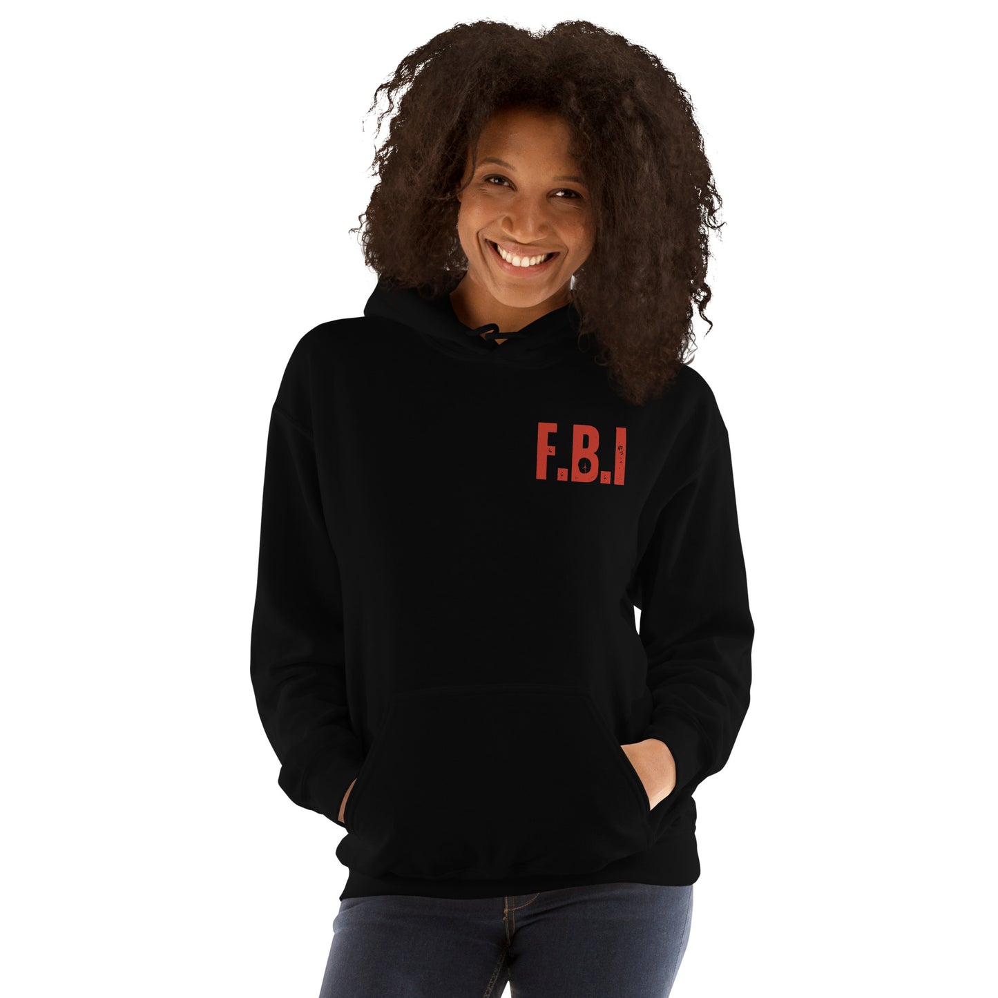 REALarious Official FBI-Red Hoodie Dark