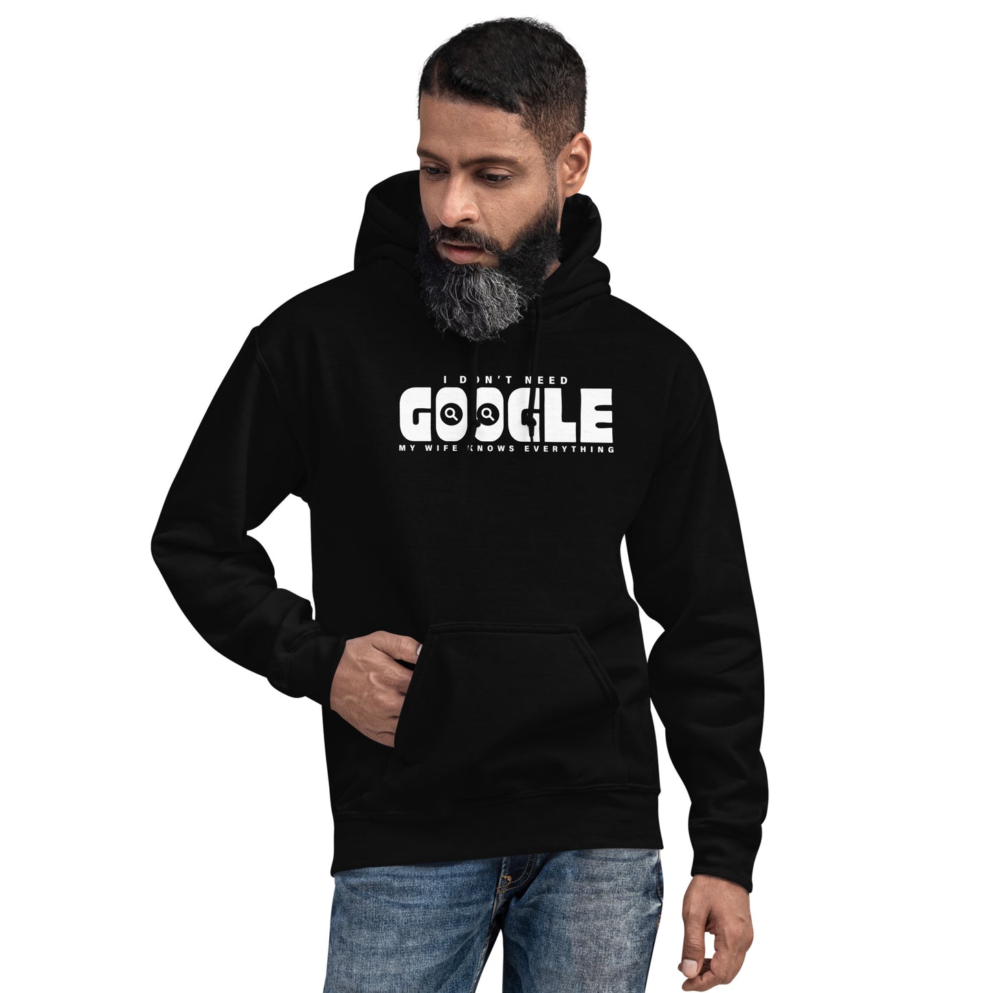 I Don't Need Google Wife Hoodie Dark