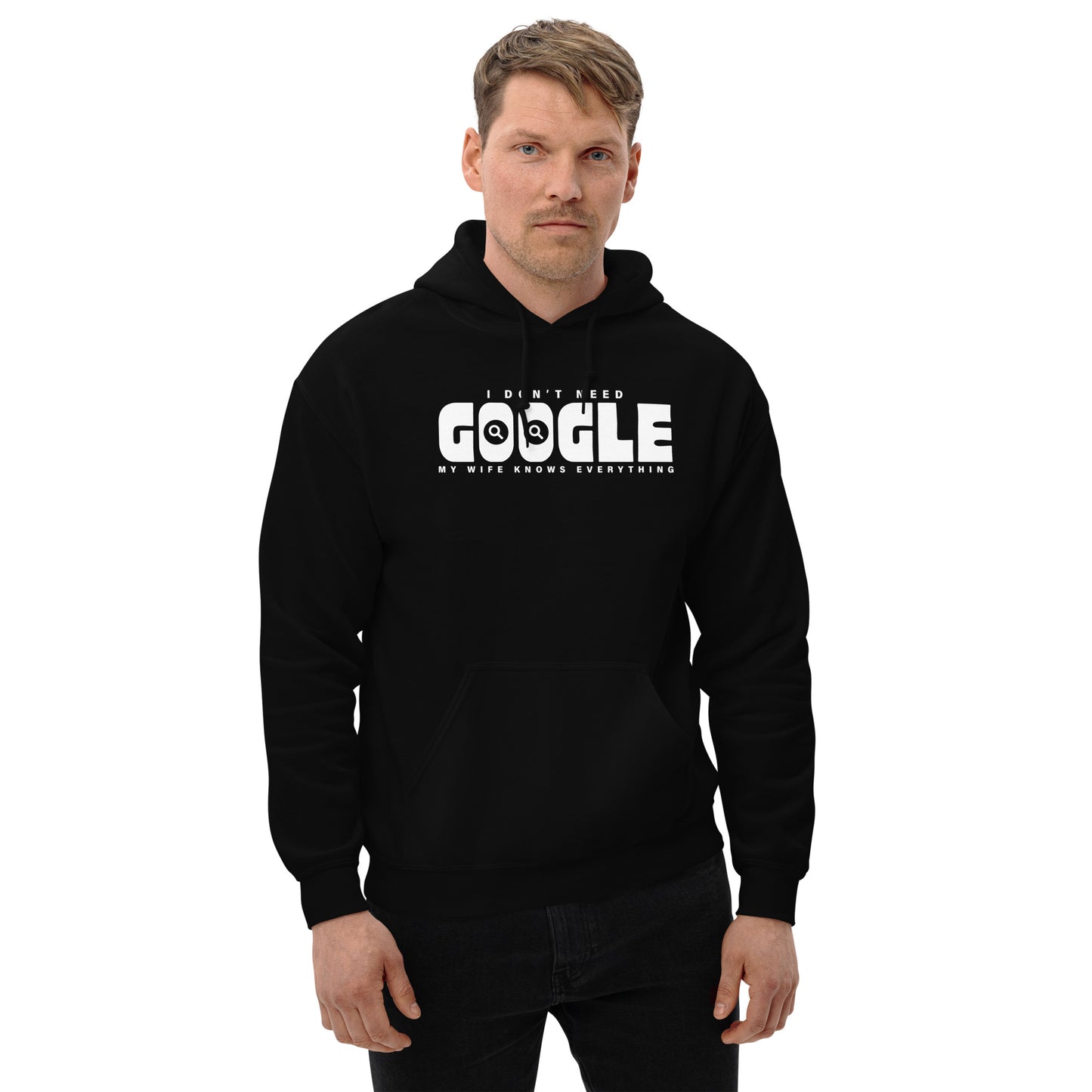 I Don't Need Google Wife Hoodie Dark