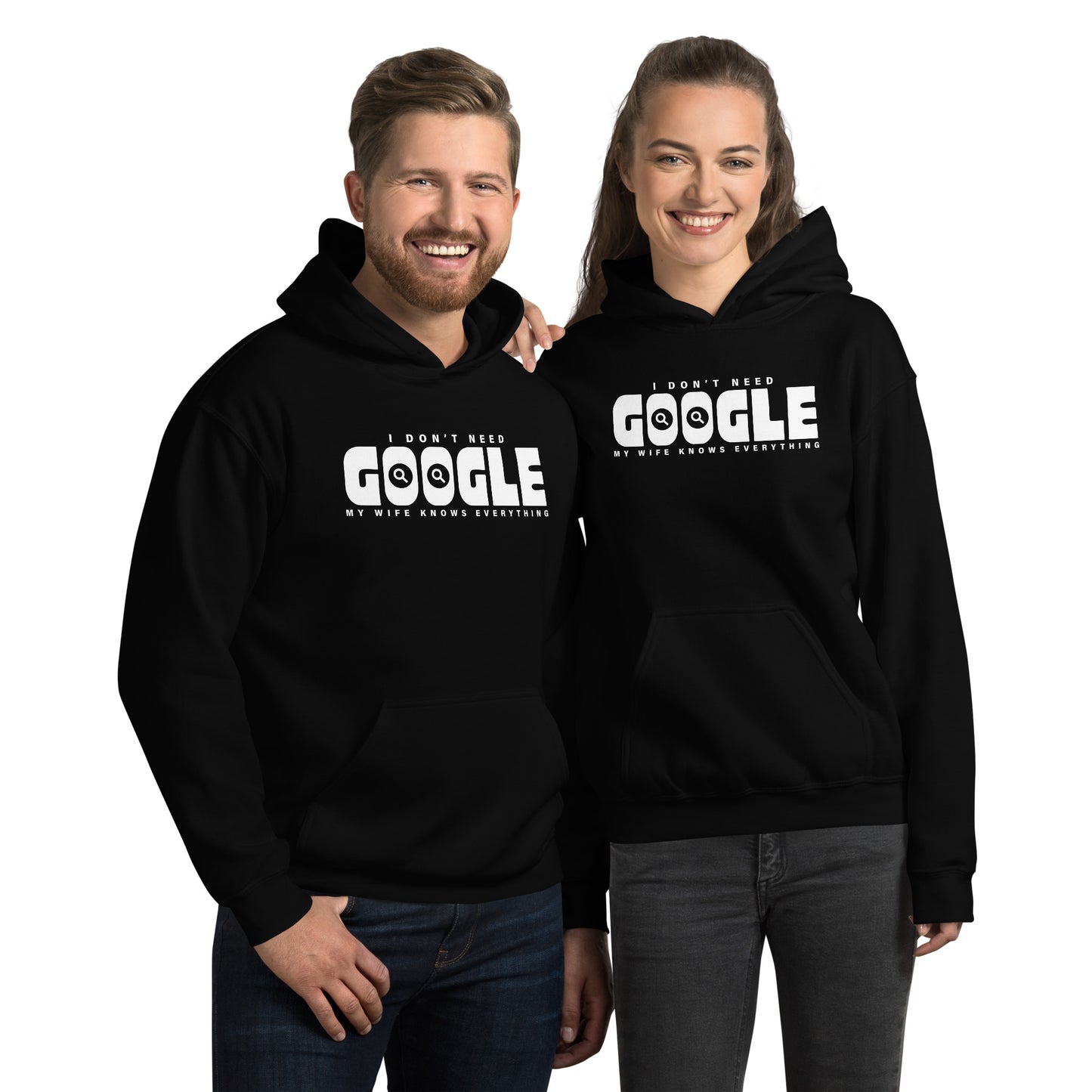 I Don't Need Google Wife Hoodie Dark