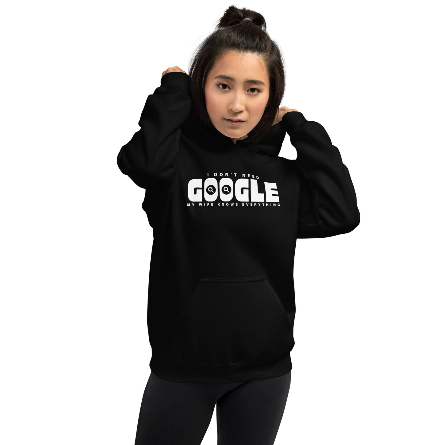 I Don't Need Google Wife Hoodie Dark