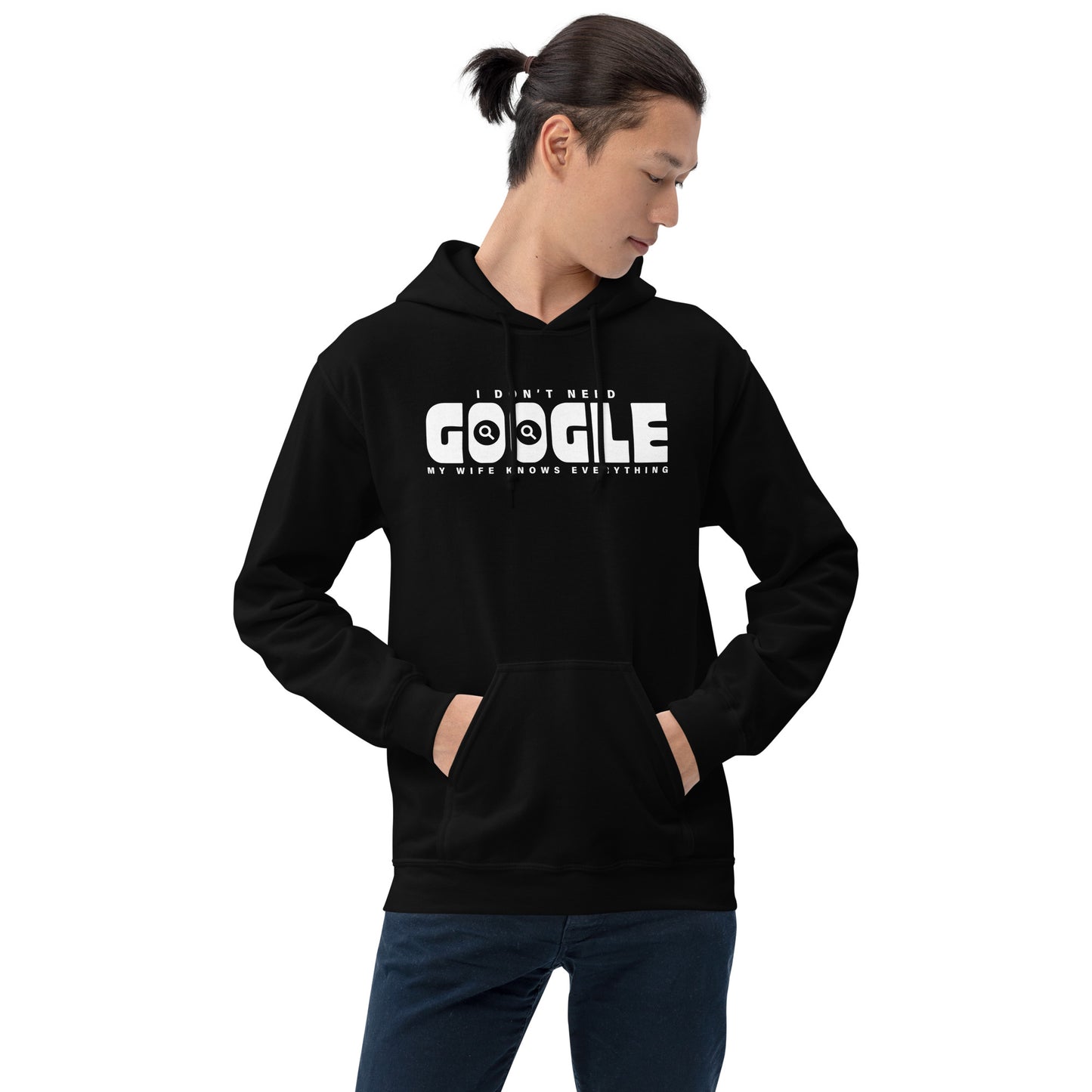 I Don't Need Google Wife Hoodie Dark