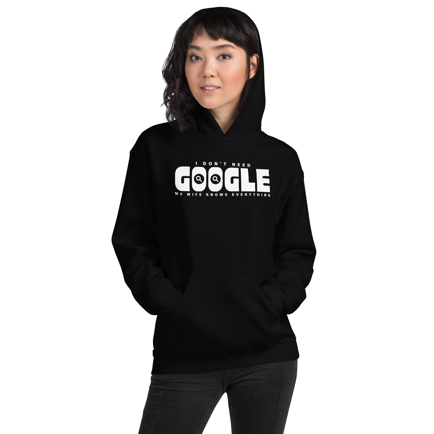 I Don't Need Google Wife Hoodie Dark