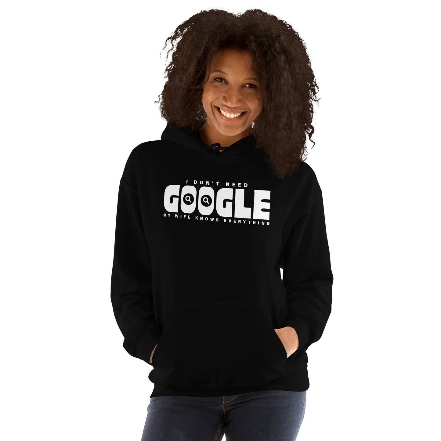 I Don't Need Google Wife Hoodie Dark