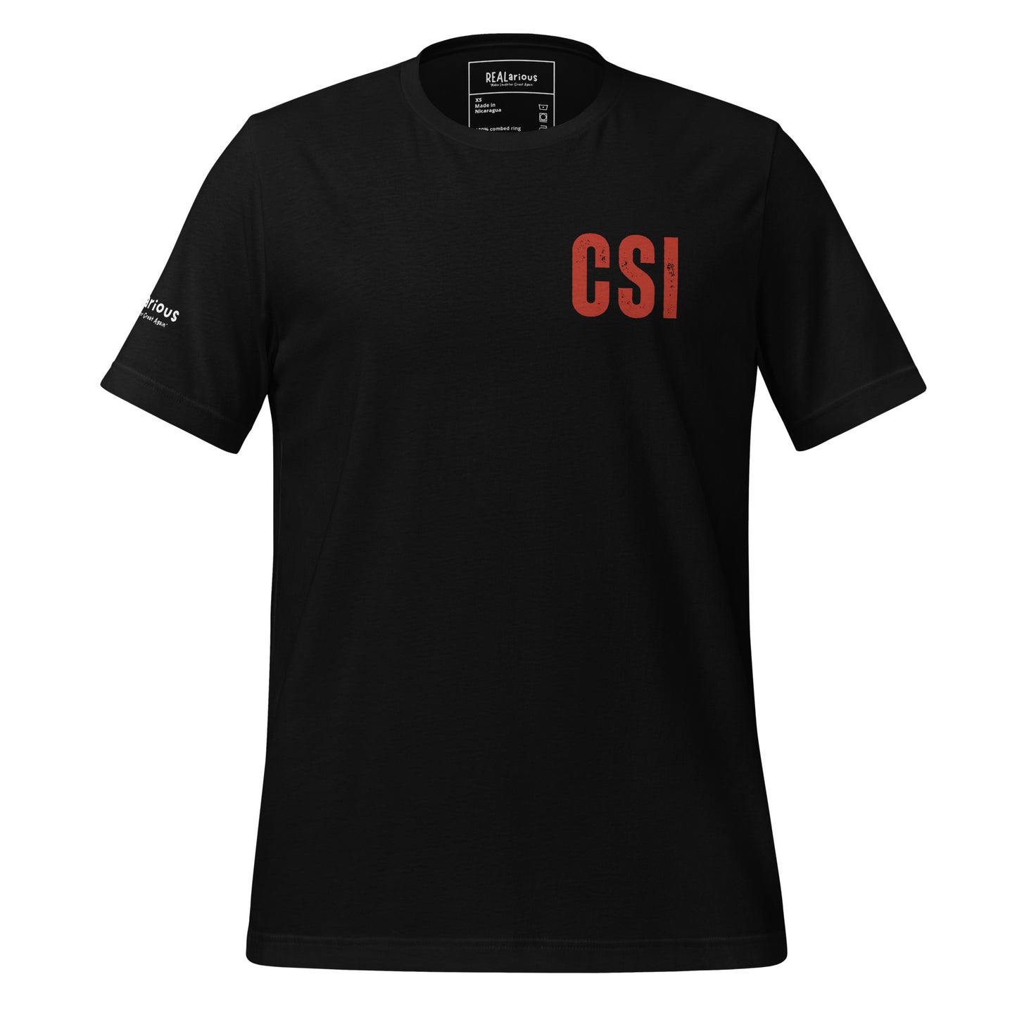 Official REALarious CSI T-shirt Red