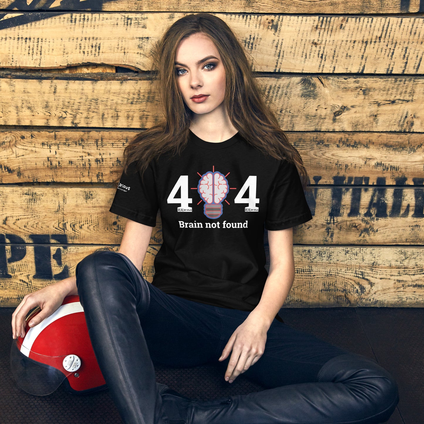 REALarious Official 404 Brain Not Found t-shirt