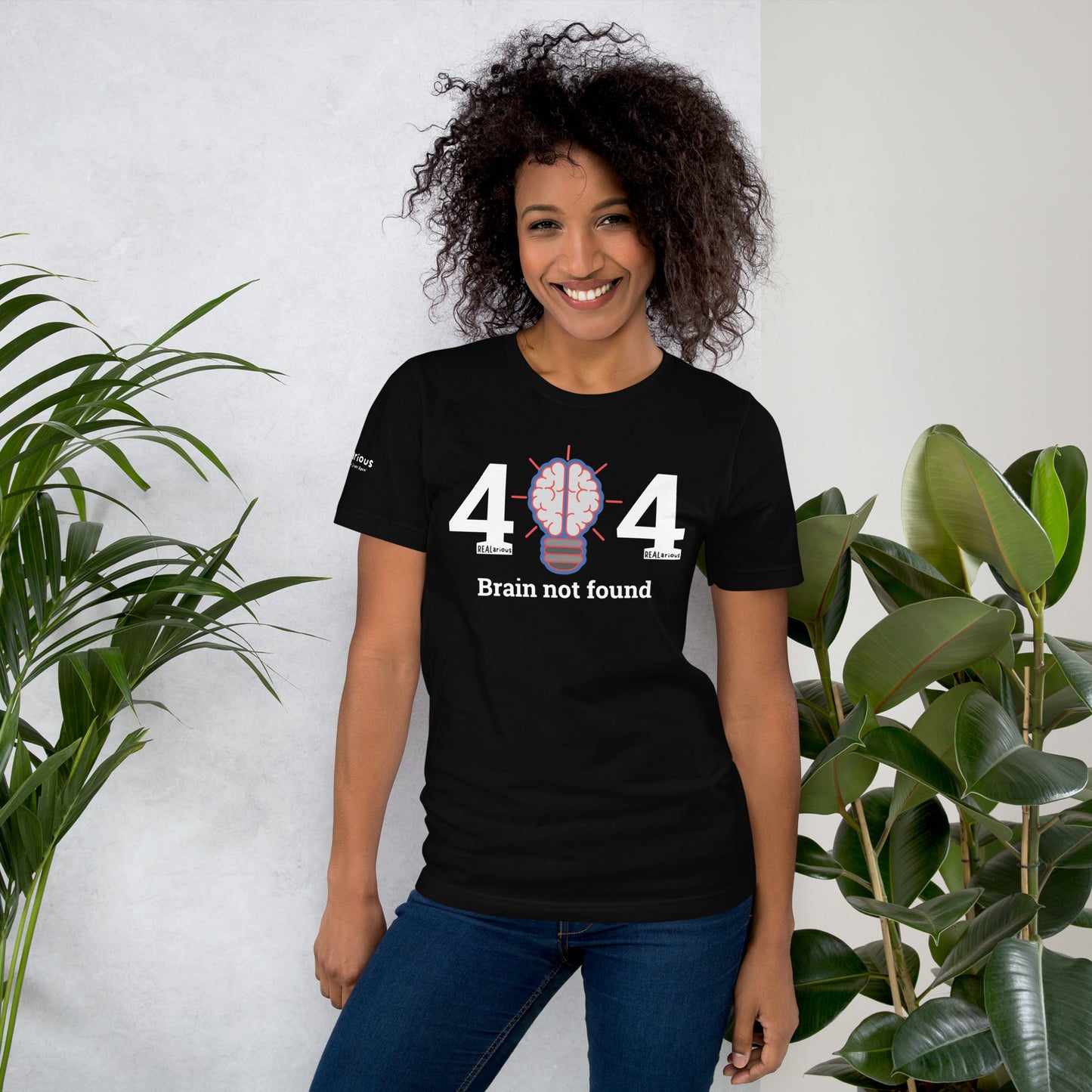 REALarious Official 404 Brain Not Found t-shirt