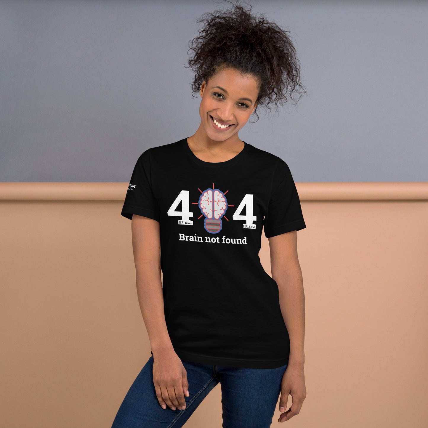 REALarious Official 404 Brain Not Found t-shirt